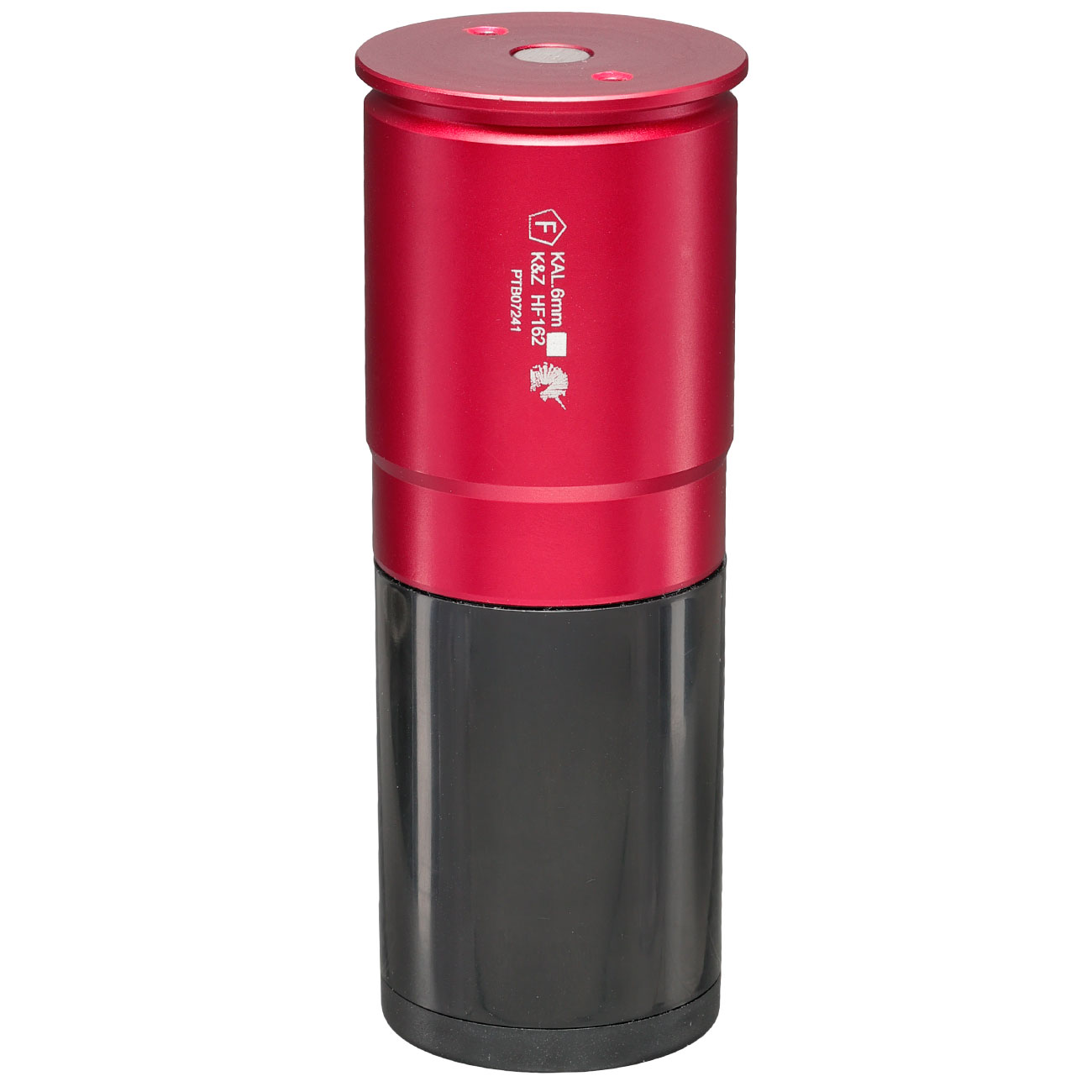 APS Hellfire 40mm Vollmetall Hlse / Einlegepatrone f. 162 6mm BBs rot / schwarz Bild 3