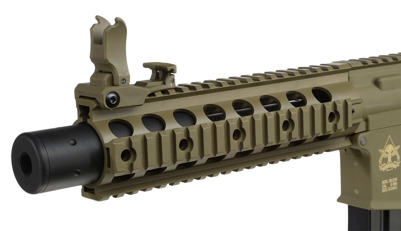 Evolution Airsoft Recon UX 9 Silent Ops Carbontech S-AEG 6mm BB Tan Bild 6