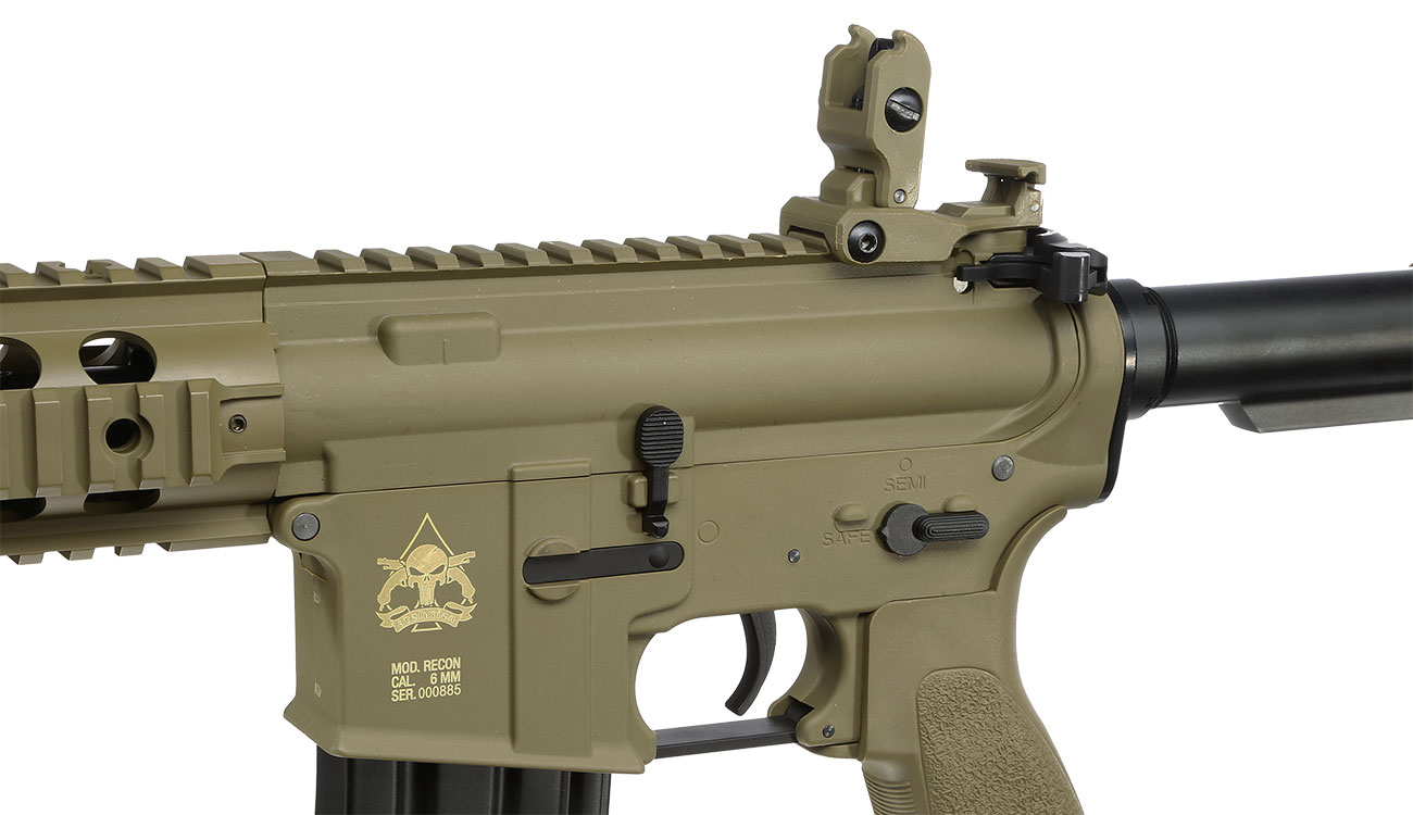 Evolution Airsoft Recon UX 9 Silent Ops Carbontech S-AEG 6mm BB Tan Bild 7