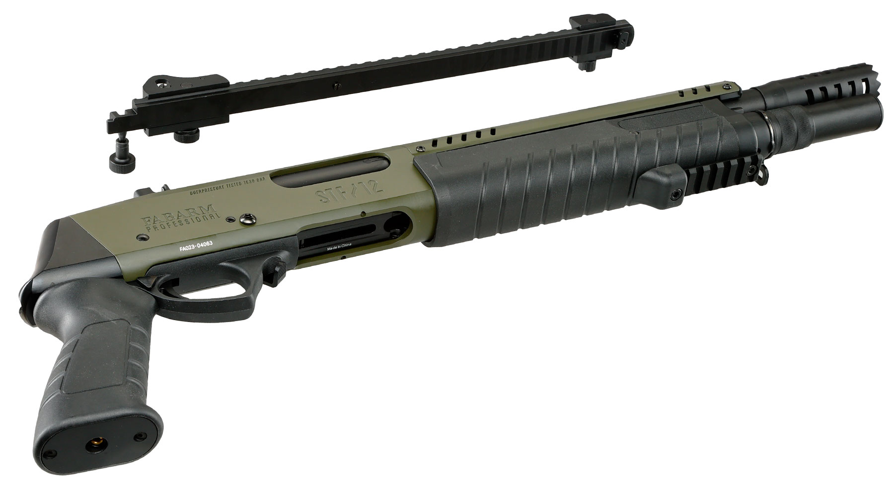 CYMA / BO Manufacture Fabarm STF12 Short 11 Zoll Vollmetall Pump Action Gas Shotgun 6mm BB oliv Bild 7