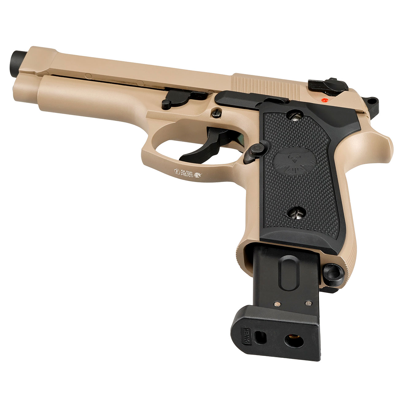 Nuprol Raven R92F Vollmetall GBB 6mm BB tan Bild 5