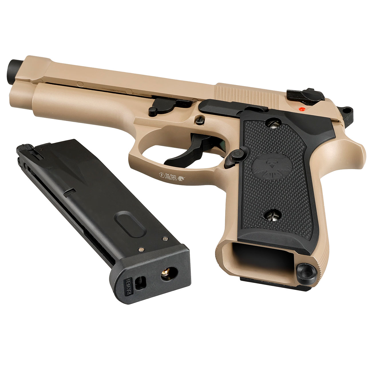 Nuprol Raven R92F Vollmetall GBB 6mm BB tan Bild 6