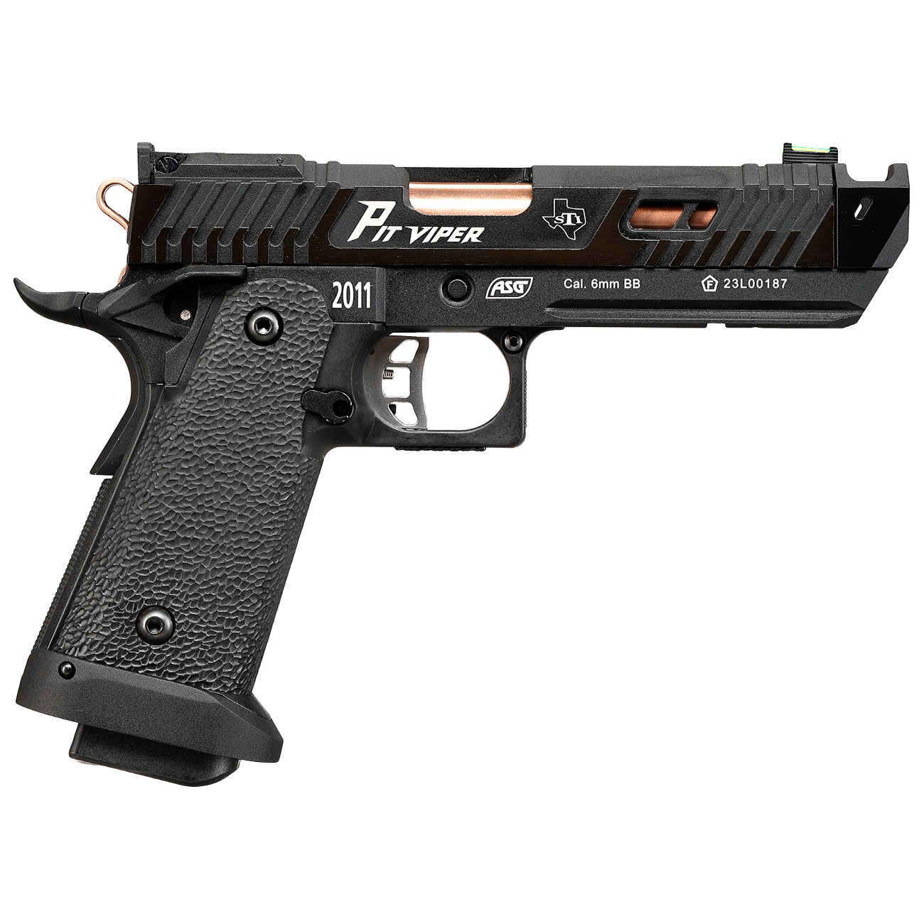 ASG / STI International Pit Viper 2011 JW4 Airsoftpistole Vollmetall CO2BB 6mm BB schwarz Bild 3