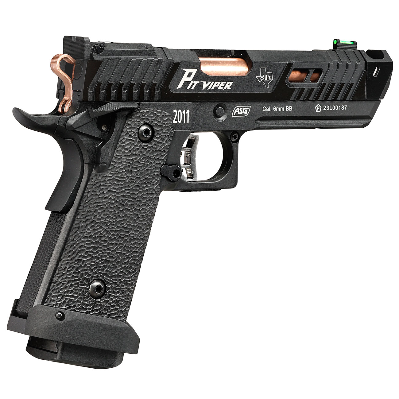 ASG / STI International Pit Viper 2011 JW4 Airsoftpistole Vollmetall CO2BB 6mm BB schwarz Bild 4
