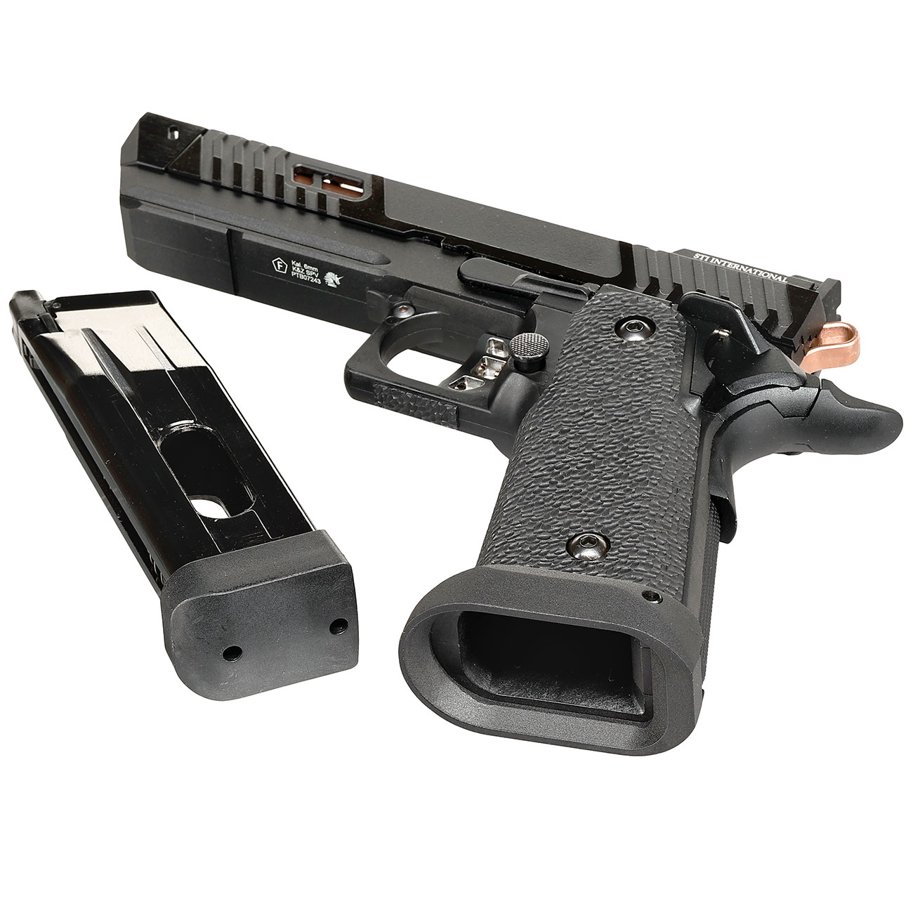 ASG / STI International Pit Viper 2011 JW4 Airsoftpistole Vollmetall CO2BB 6mm BB schwarz Bild 6