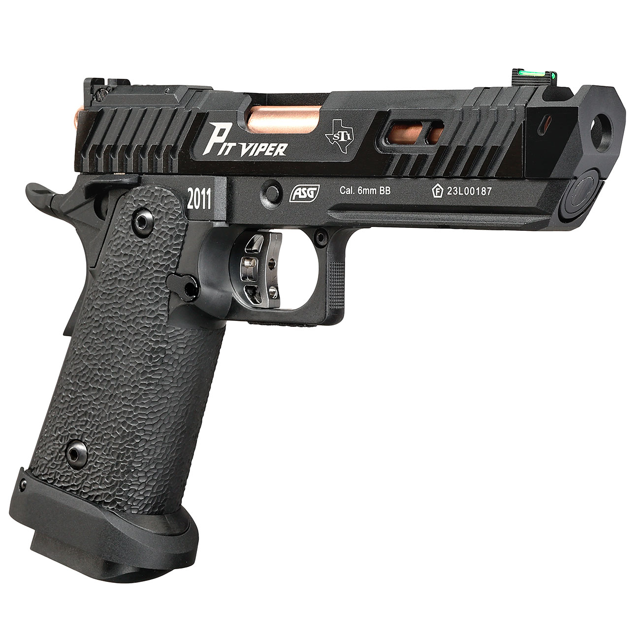 ASG / STI International Pit Viper 2011 JW4 Airsoftpistole Vollmetall CO2BB 6mm BB schwarz Bild 7