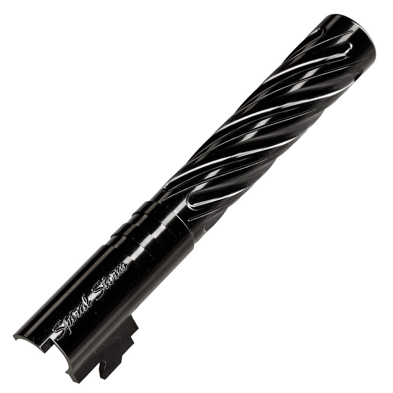 Dr. Black Spiral Storm CNC 6063 Aluminium Auenlauf f. Tokyo Marui Hi-Capa 5.1 GBB schwarz Bild 2