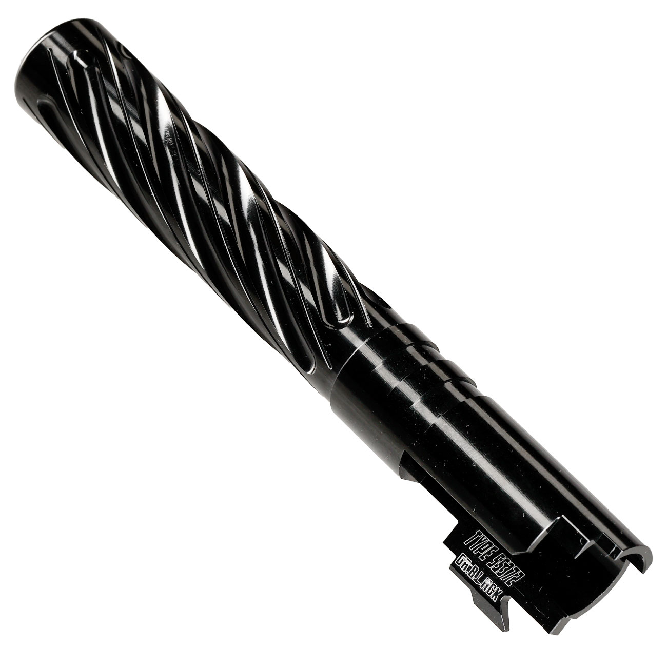 Dr. Black Spiral Storm CNC 6063 Aluminium Auenlauf f. Tokyo Marui Hi-Capa 5.1 GBB schwarz Bild 3