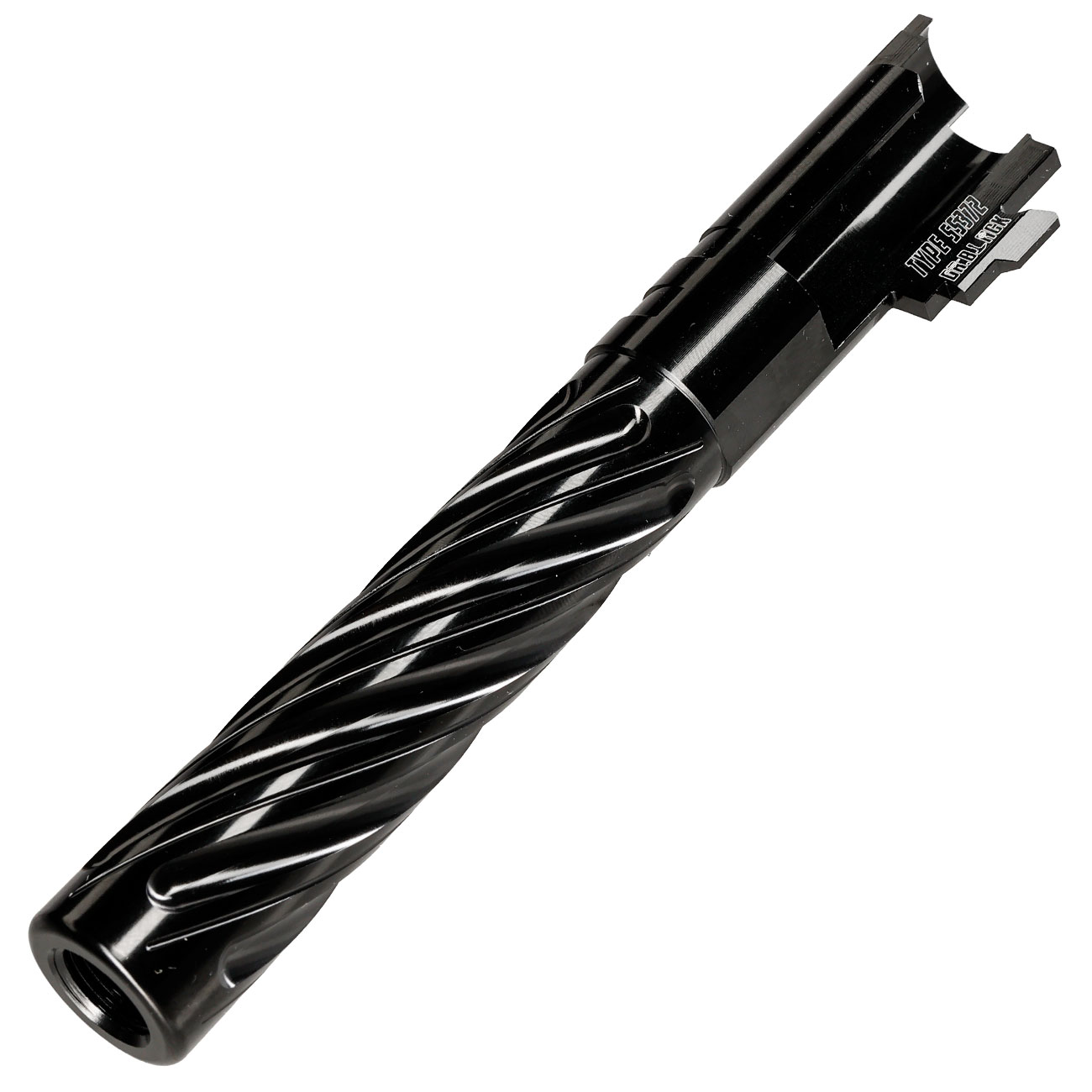 Dr. Black Spiral Storm CNC 6063 Aluminium Auenlauf f. Tokyo Marui Hi-Capa 5.1 GBB schwarz Bild 6