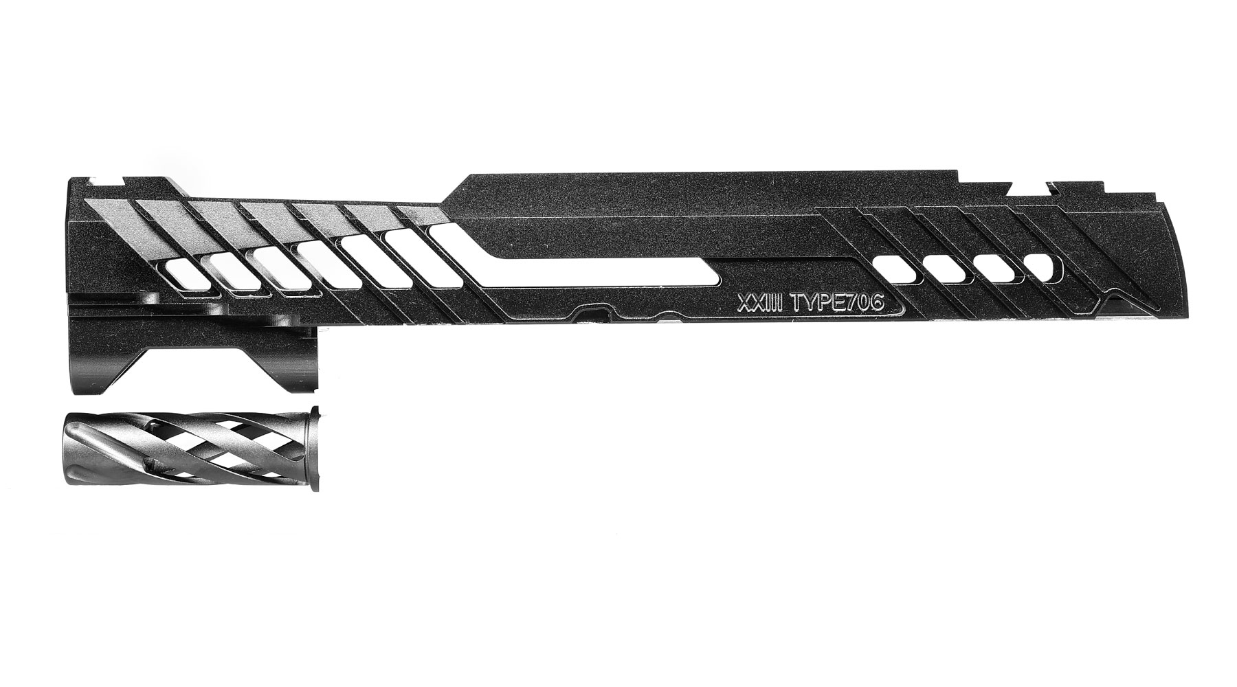 Dr. Black Type 706 CNC 6063 Aluminium Schlitten f. Tokyo Marui Hi-Capa 5.1 GBB schwarz Bild 3