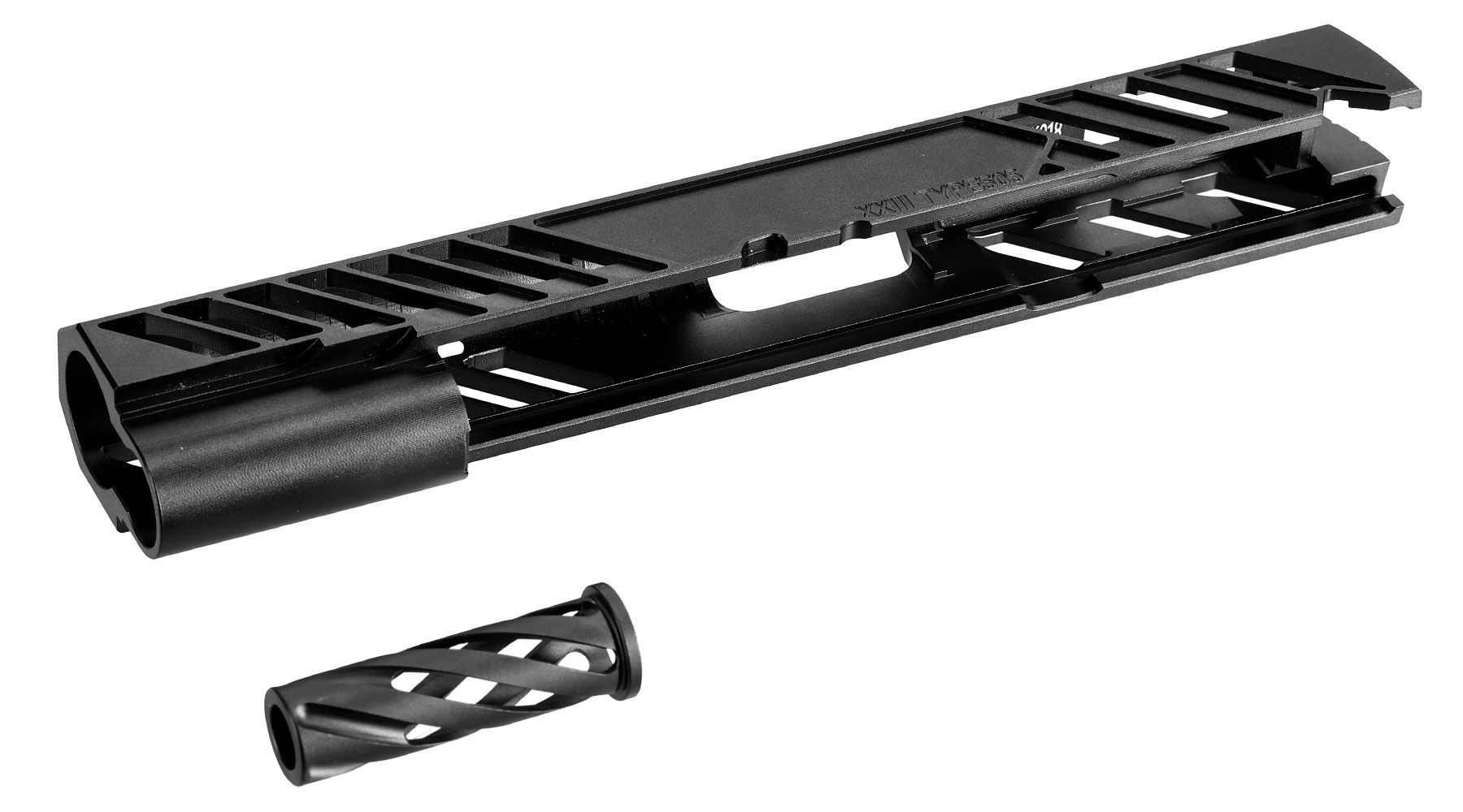 Dr. Black Type 505 CNC 6063 Aluminium Schlitten f. Tokyo Marui Hi-Capa 5.1 GBB schwarz Bild 6