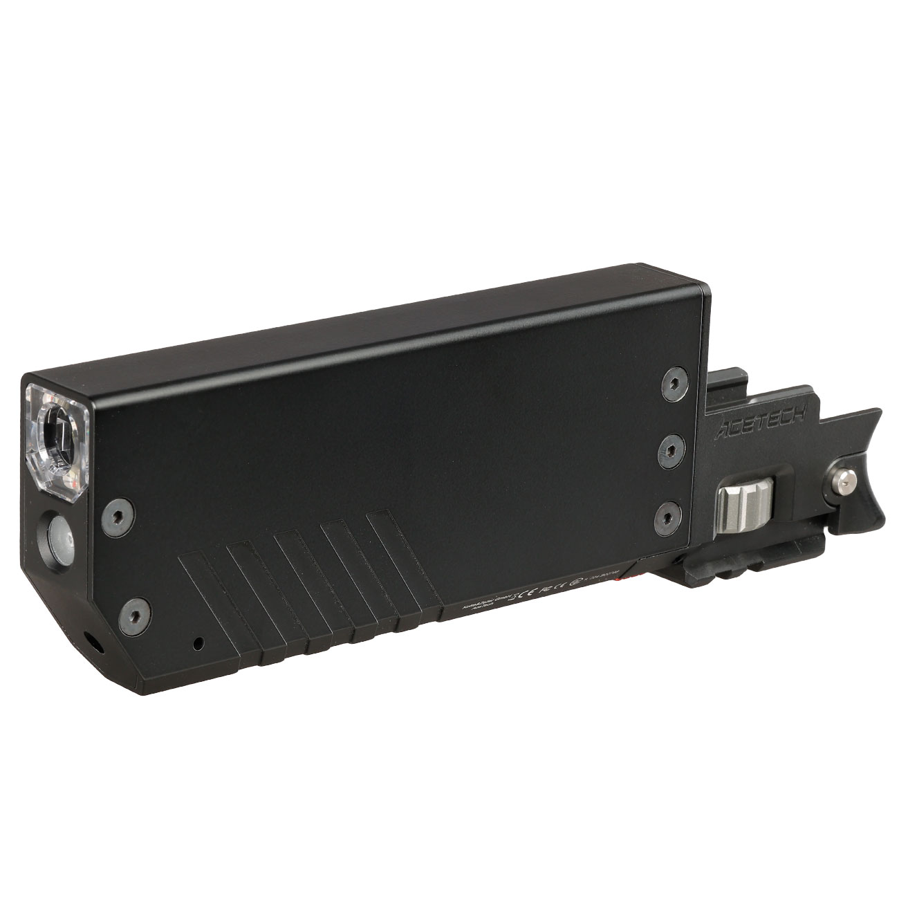 Acetech Genesis Standard Tracer Unit mit Bifrost Multi-Color Flame Effect Flasher Unit inkl. Akku f. G17 GBB Pistolen schwarz