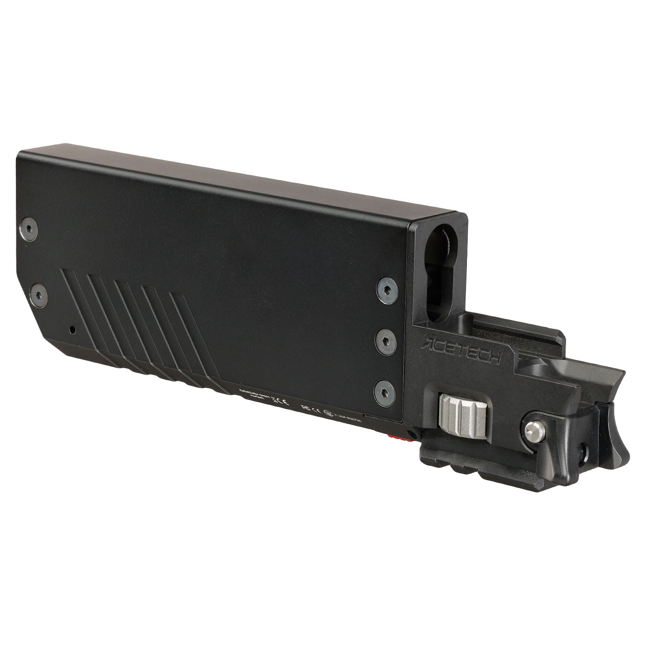 Acetech Genesis Standard Tracer Unit mit Bifrost Multi-Color Flame Effect Flasher Unit inkl. Akku f. G17 GBB Pistolen schwarz Bild 5