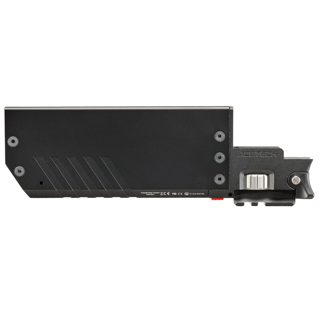 Acetech Genesis Standard Tracer Unit mit Bifrost Multi-Color Flame Effect Flasher Unit inkl. Akku f. G17 GBB Pistolen schwarz Bild 6