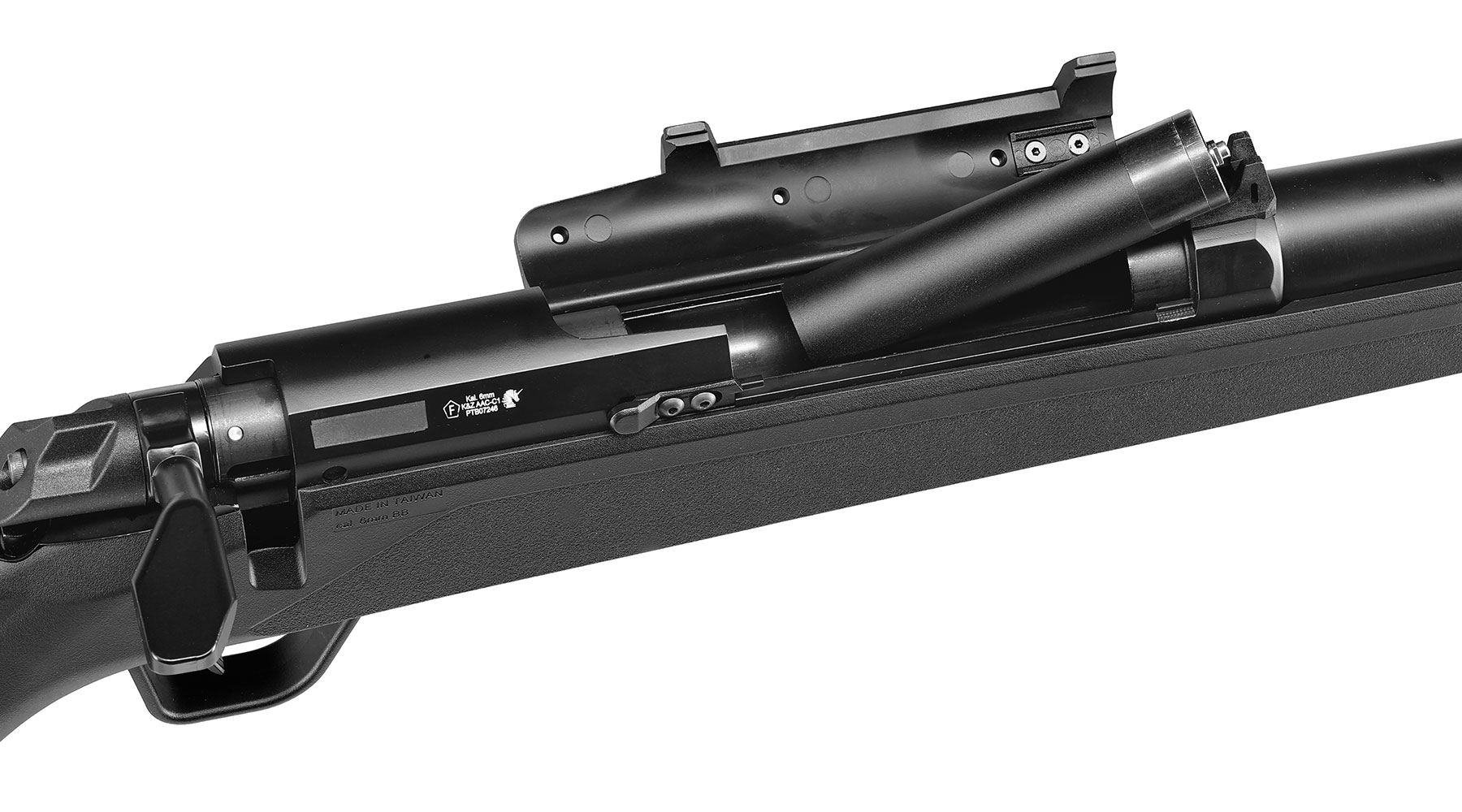 Action Army AAC-C1 Athena Gas Bolt Action Snipergewehr Springer 6mm BB schwarz Bild 11