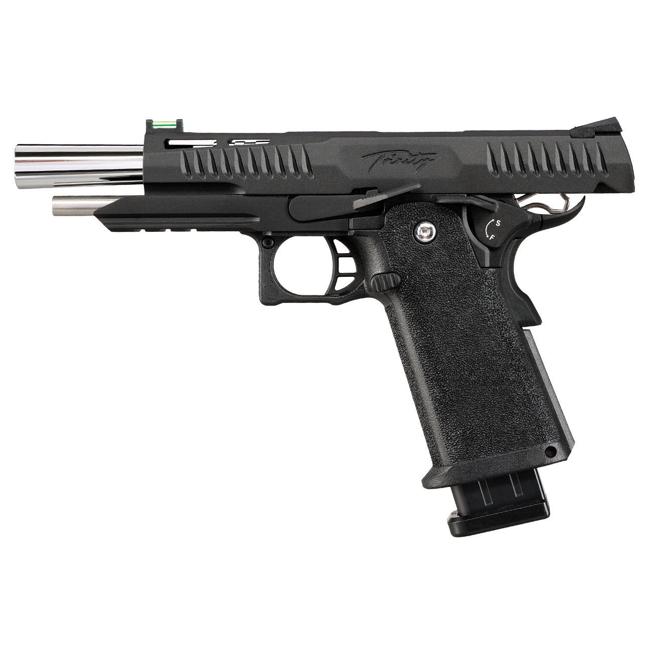 Modify Hi-Capa 5.1 Trinity Vollmetall GBB 6mm BB schwarz / silber Bild 2