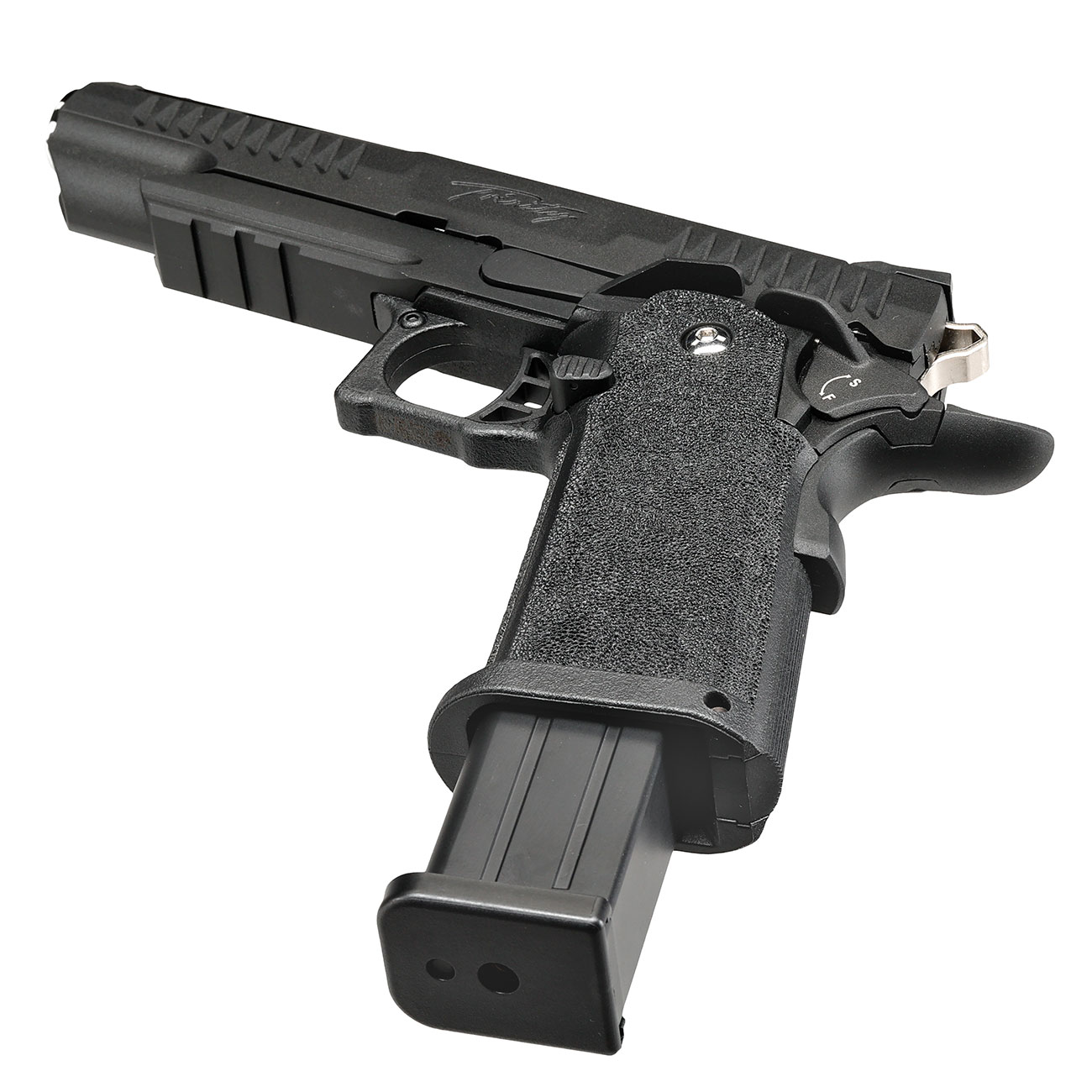 Modify Hi-Capa 5.1 Trinity Vollmetall GBB 6mm BB schwarz / silber Bild 5
