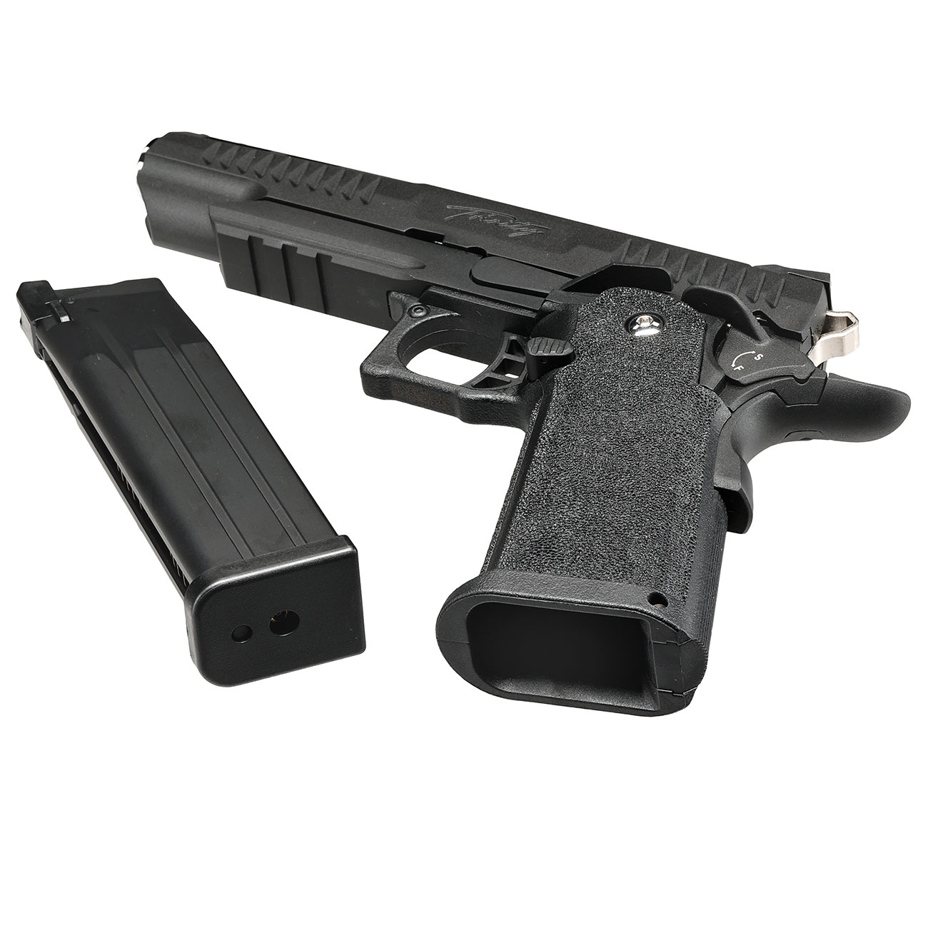 Modify Hi-Capa 5.1 Trinity Vollmetall GBB 6mm BB schwarz / silber Bild 6
