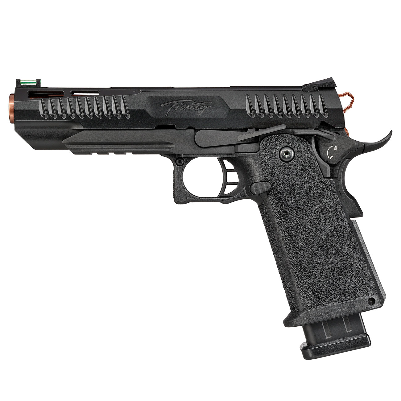 Modify Hi-Capa 5.1 Trinity Metallrahmen / Polymer-Schlitten GBB 6mm BB schwarz / bronze Bild 1