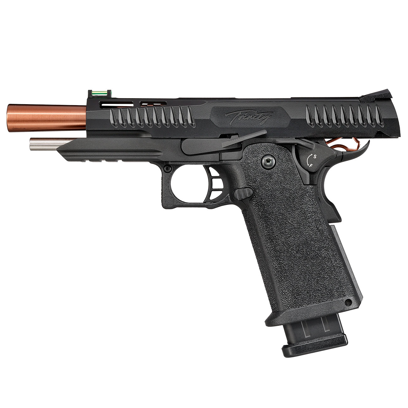 Modify Hi-Capa 5.1 Trinity Metallrahmen / Polymer-Schlitten GBB 6mm BB schwarz / bronze Bild 2