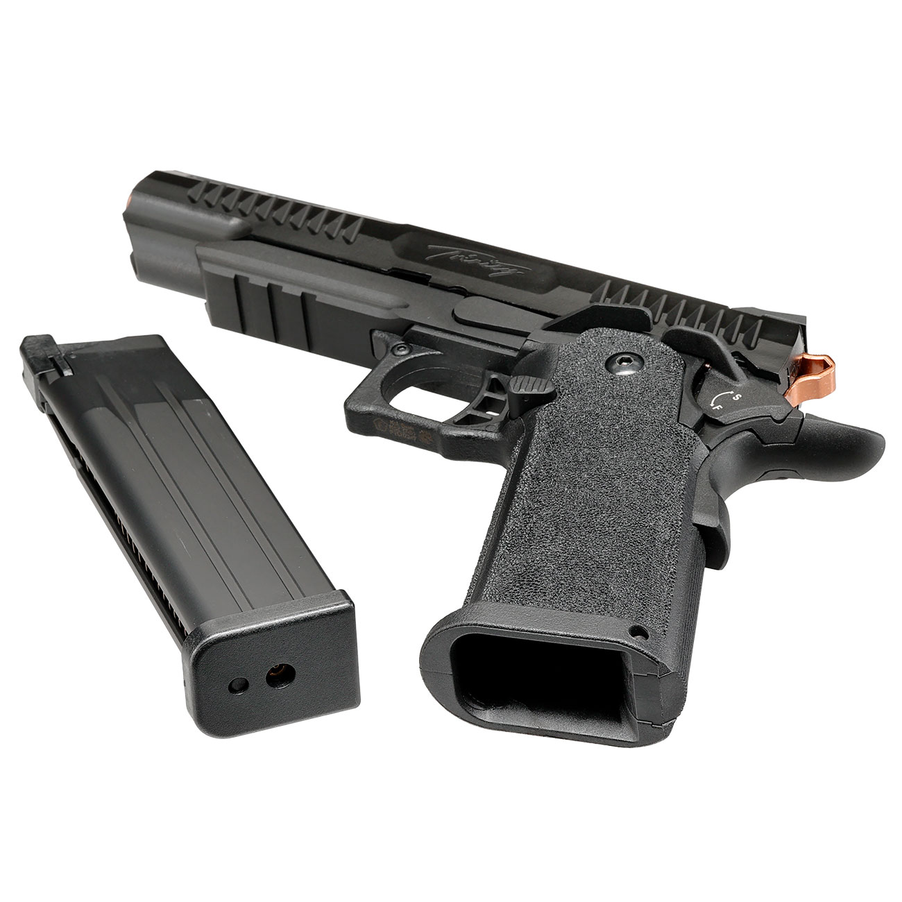 Modify Hi-Capa 5.1 Trinity Metallrahmen / Polymer-Schlitten GBB 6mm BB schwarz / bronze Bild 6