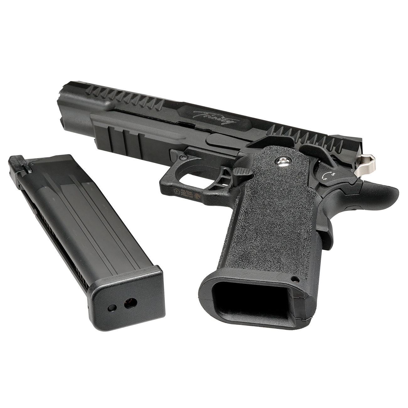 Modify Hi-Capa 5.1 Trinity Metallrahmen / Polymer-Schlitten GBB 6mm BB schwarz / silber Bild 6