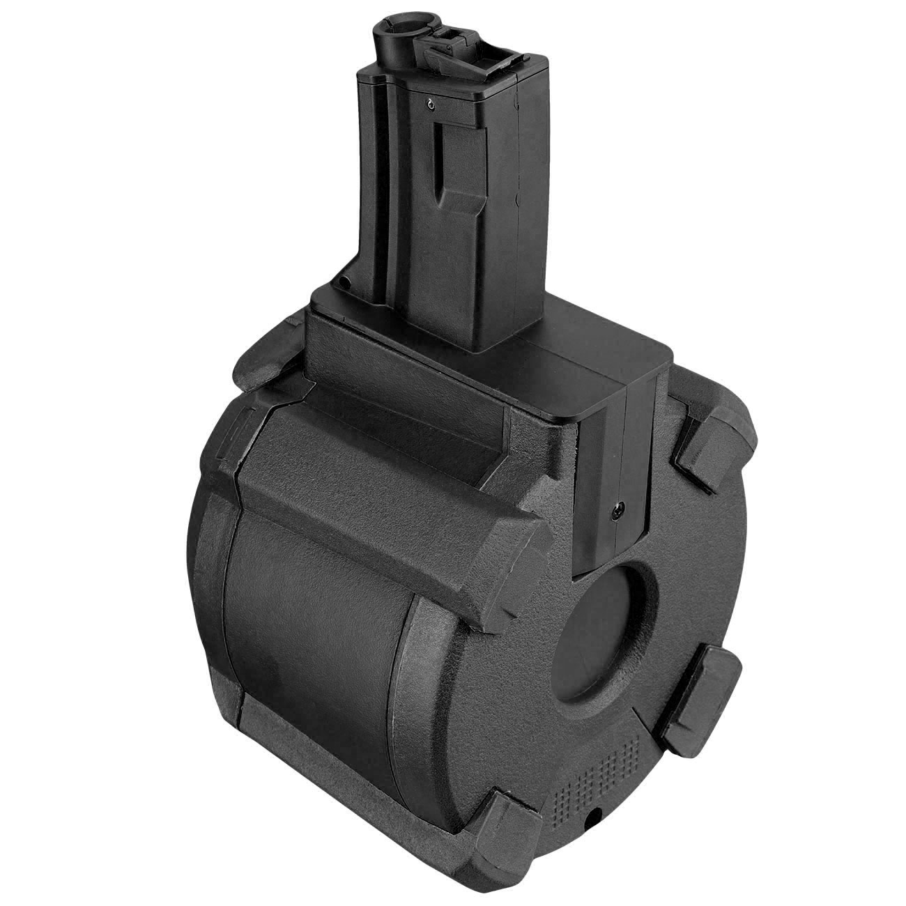 A&K MP5 D-60 Style Polymer Trommelmagazin 1200 Schuss schwarz - elektrisch Bild 3