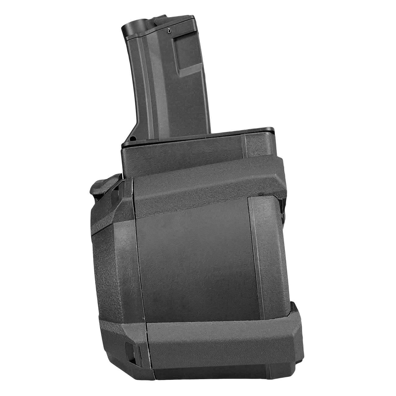 A&K MP5 D-60 Style Polymer Trommelmagazin 1200 Schuss schwarz - elektrisch Bild 6