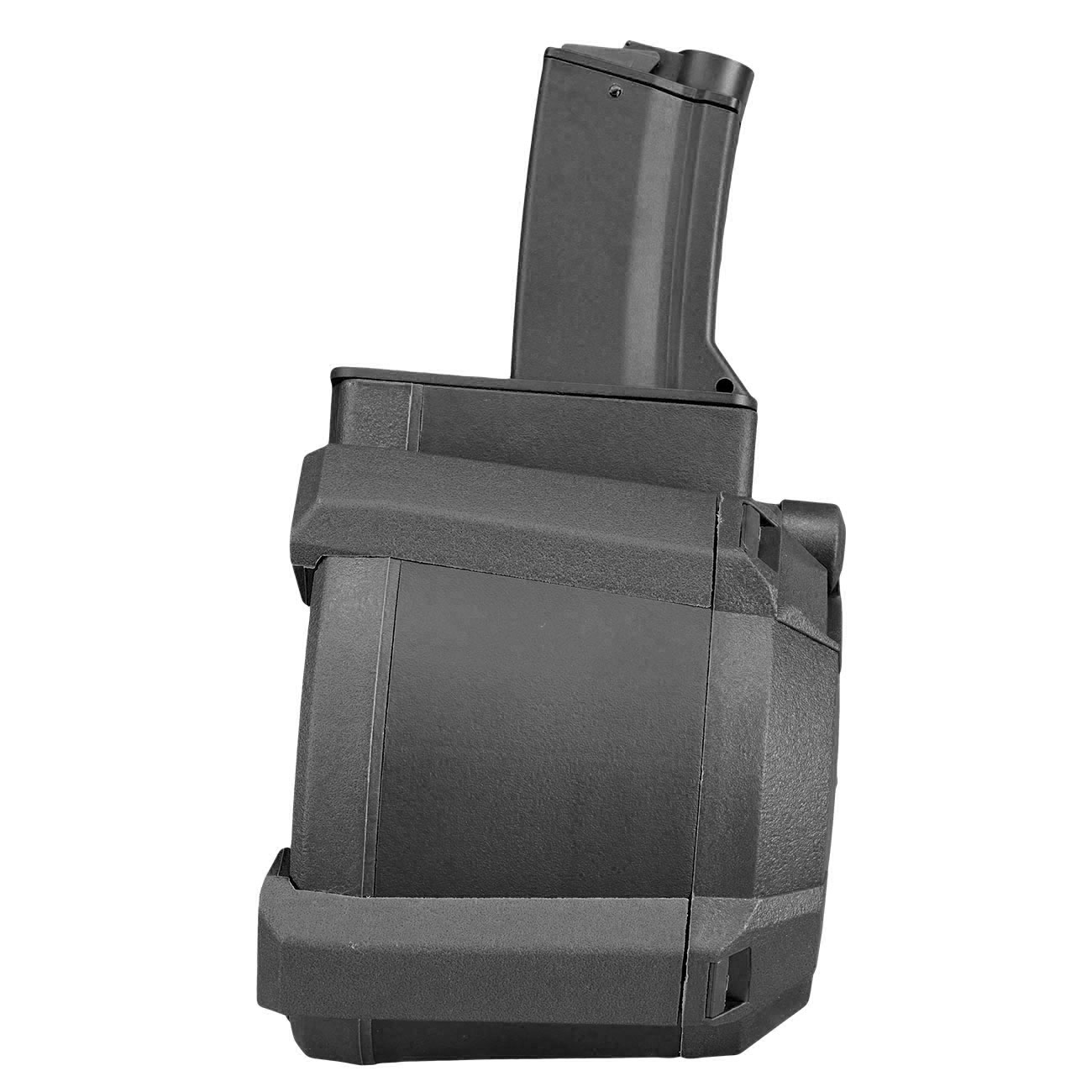 A&K MP5 D-60 Style Polymer Trommelmagazin 1200 Schuss schwarz - elektrisch Bild 7