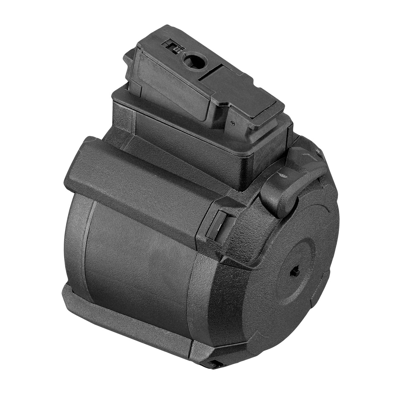 A&K AK D-60 Style Polymer Trommelmagazin 1200 Schuss schwarz - elektrisch Bild 1