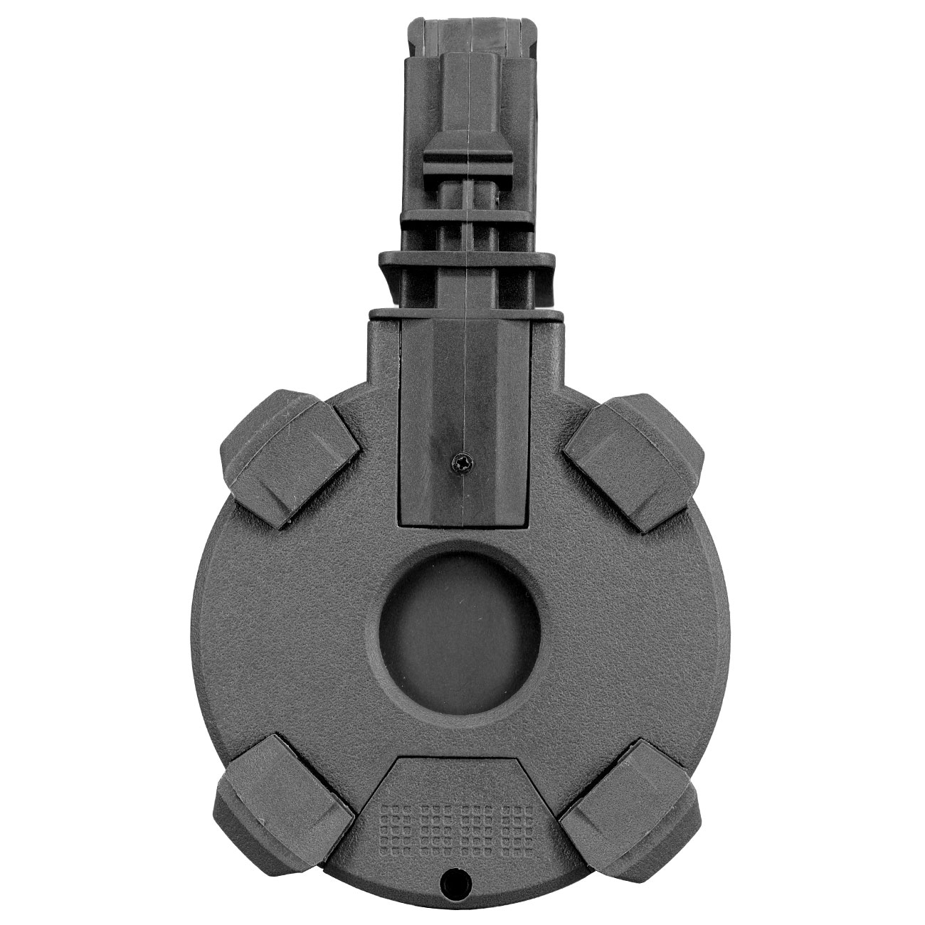 A&K G36 D-60 Style Polymer Trommelmagazin 1200 Schuss schwarz - elektrisch Bild 5