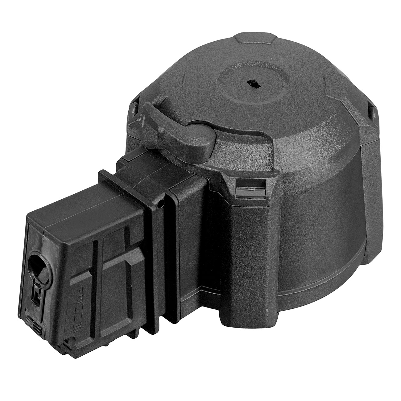 A&K G36 D-60 Style Polymer Trommelmagazin 1200 Schuss schwarz - elektrisch Bild 9