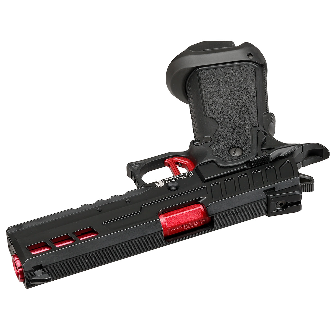 ICS BLE Hi-Capa ACME m. Metallschlitten GBB 6mm BB schwarz / rot Bild 7