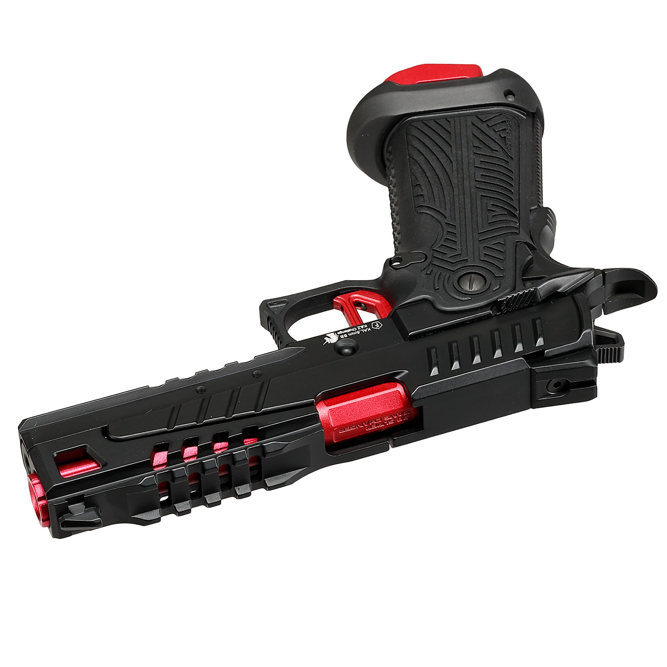 ICS BLE Hi-Capa Carnotaurus Split-Slide m. Metallschlitten GBB 6mm BB schwarz / rot Bild 7