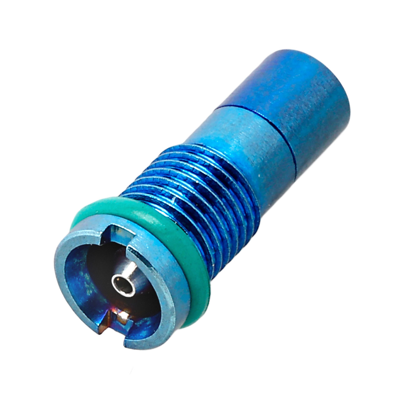 RGW Edelstahl Green-Gas Magazin-Einfllventil f. Maruzen / Marushin / Tokyo Marui GBB Magazine blau