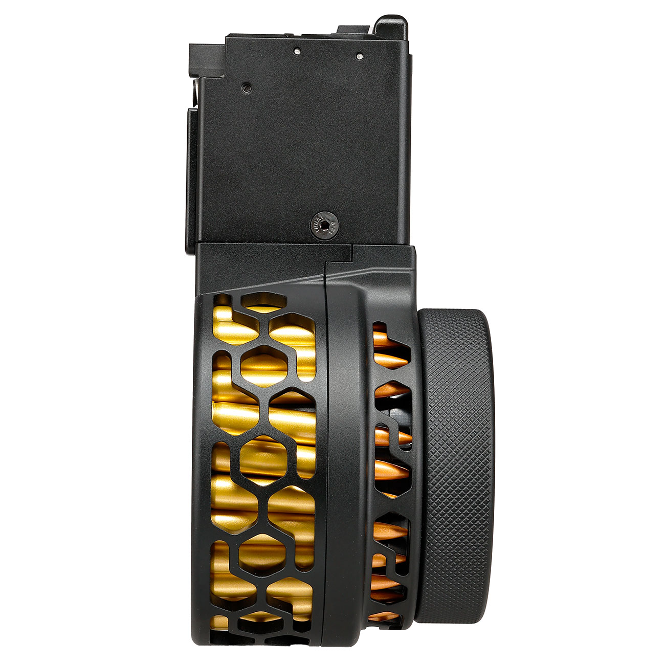 Dytac X-Style Metall-Trommelmagazin 100 Schuss f. Tokyo Marui MWS M4 / M16 GBB Serie schwarz Bild 7
