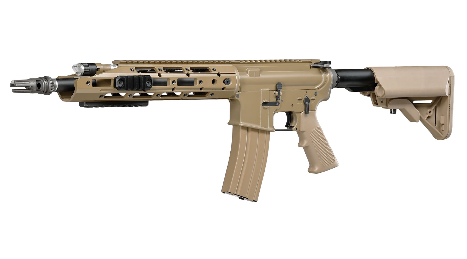 Wei-ETech M4 Raptor Standard Vollmetall AWSS Open-Bolt GBB 6mm BB tan - Version 3
