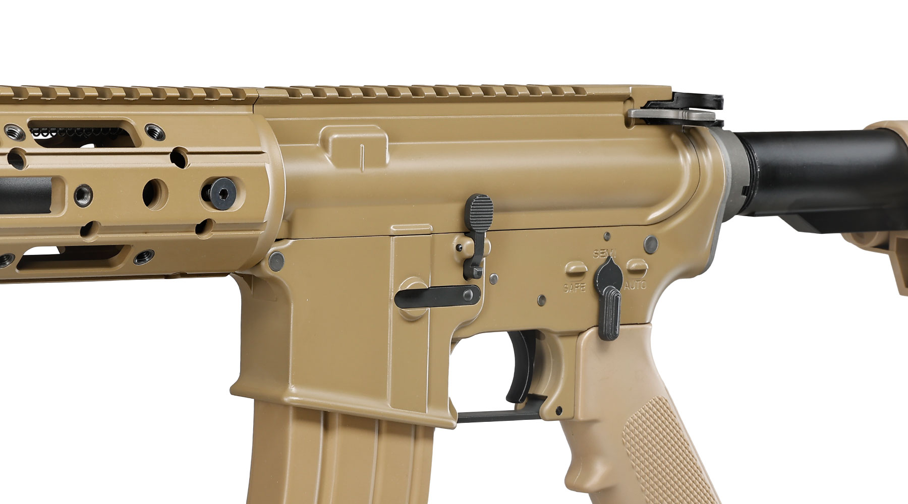 Wei-ETech M4 Raptor Standard Vollmetall AWSS Open-Bolt GBB 6mm BB tan - Version 3 Bild 7