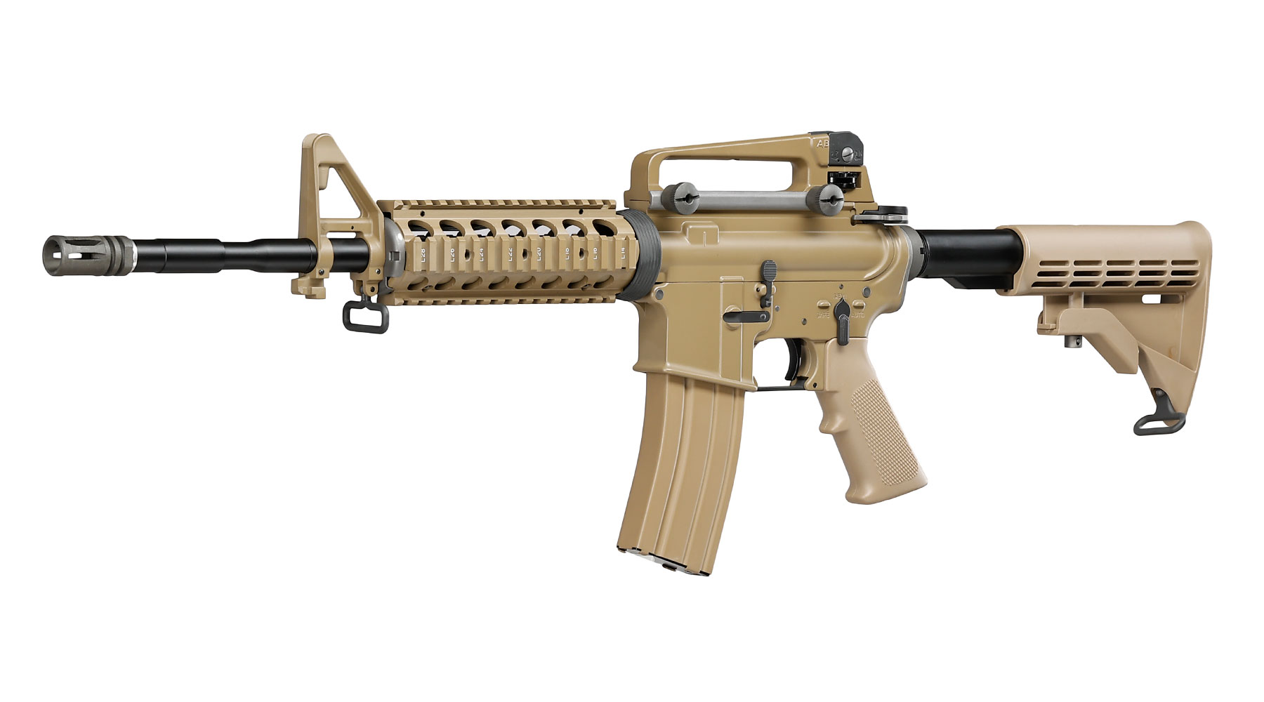 Wei-ETech M4A1 RIS Carbine Vollmetall AWSS Open-Bolt GBB 6mm BB tan - Version 3