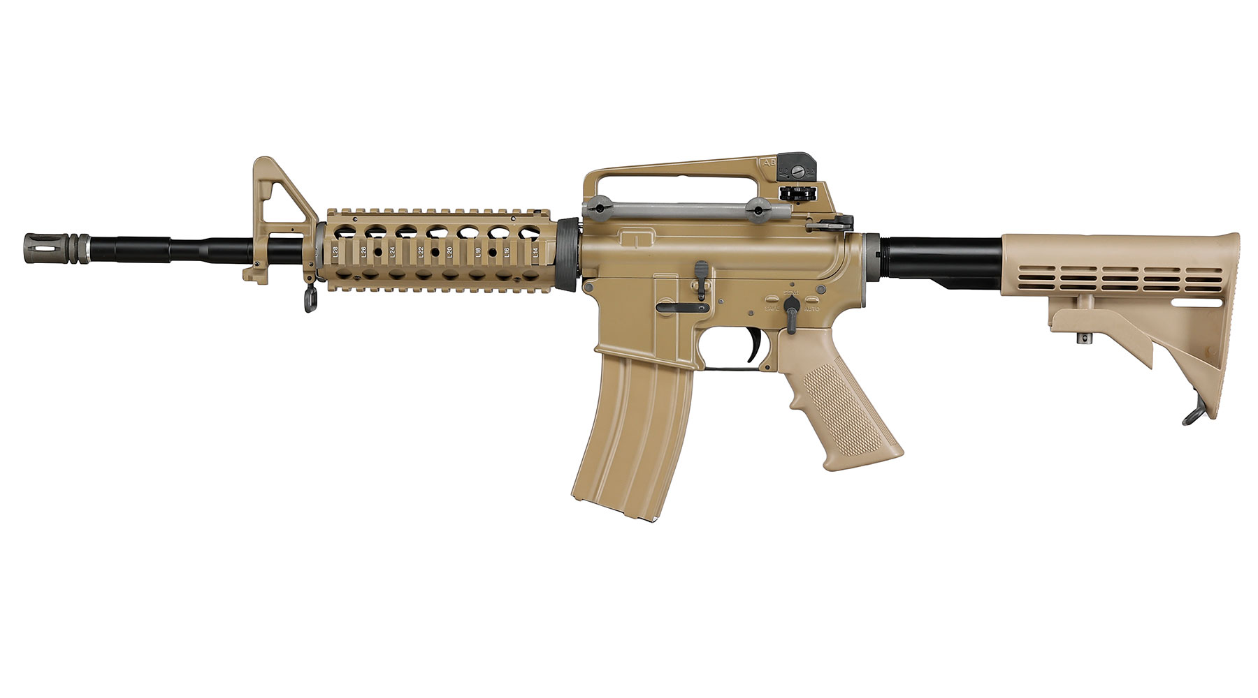 Wei-ETech M4A1 RIS Carbine Vollmetall AWSS Open-Bolt GBB 6mm BB tan - Version 3 Bild 1