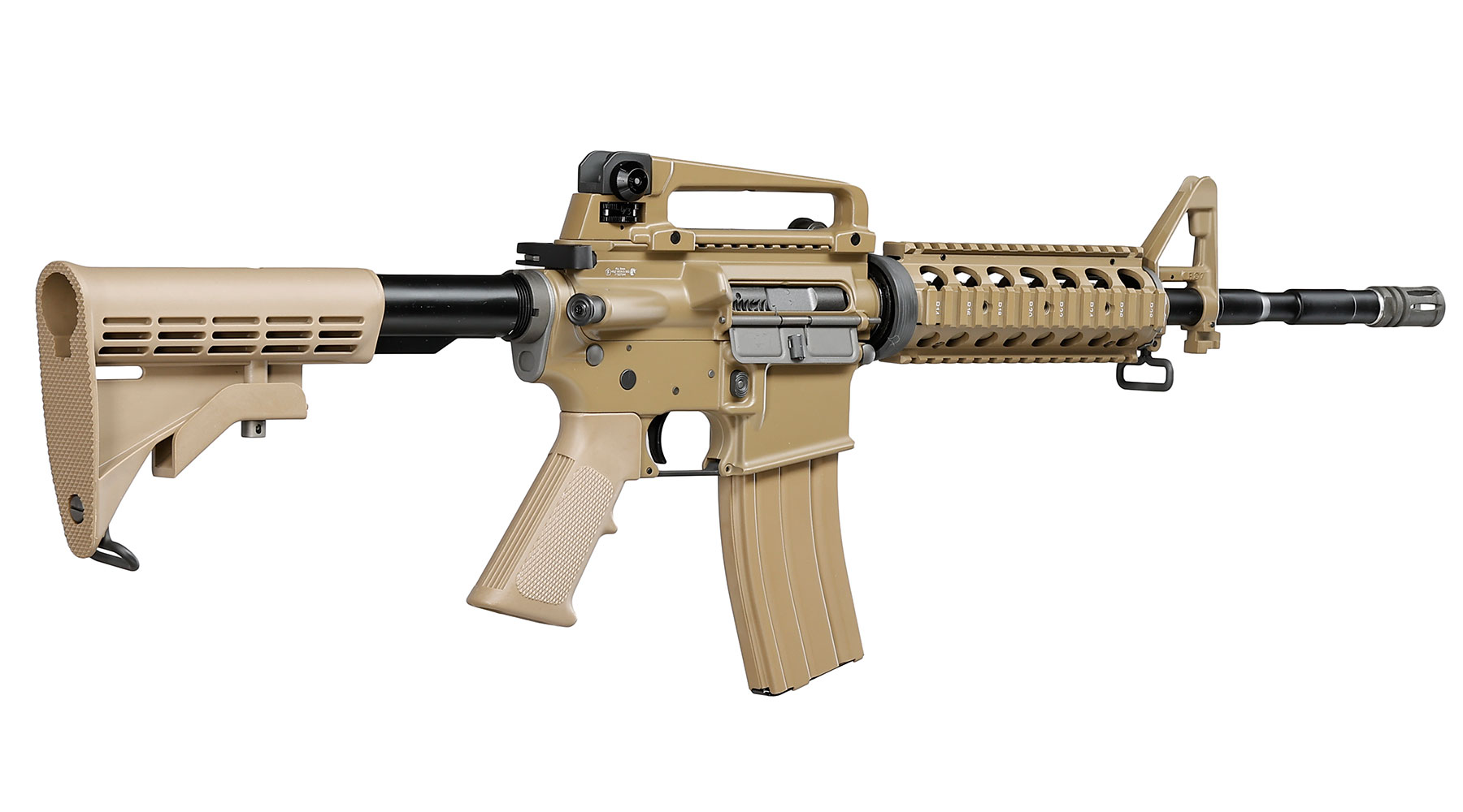 Wei-ETech M4A1 RIS Carbine Vollmetall AWSS Open-Bolt GBB 6mm BB tan - Version 3 Bild 3