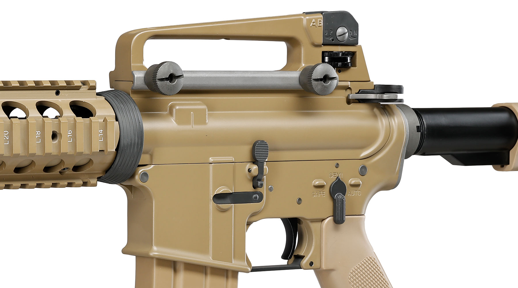Wei-ETech M4A1 RIS Carbine Vollmetall AWSS Open-Bolt GBB 6mm BB tan - Version 3 Bild 7