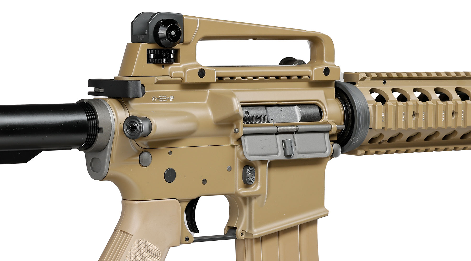 Wei-ETech M4A1 RIS Carbine Vollmetall AWSS Open-Bolt GBB 6mm BB tan - Version 3 Bild 8