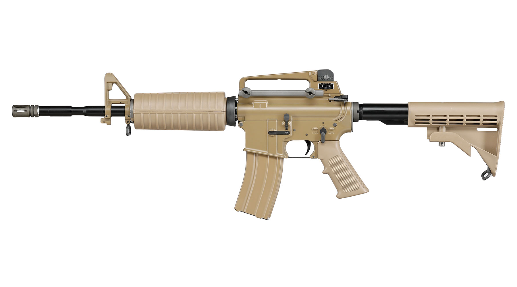 Wei-ETech M4A1 Carbine Vollmetall AWSS Open-Bolt GBB 6mm BB tan - Version 3 Bild 1