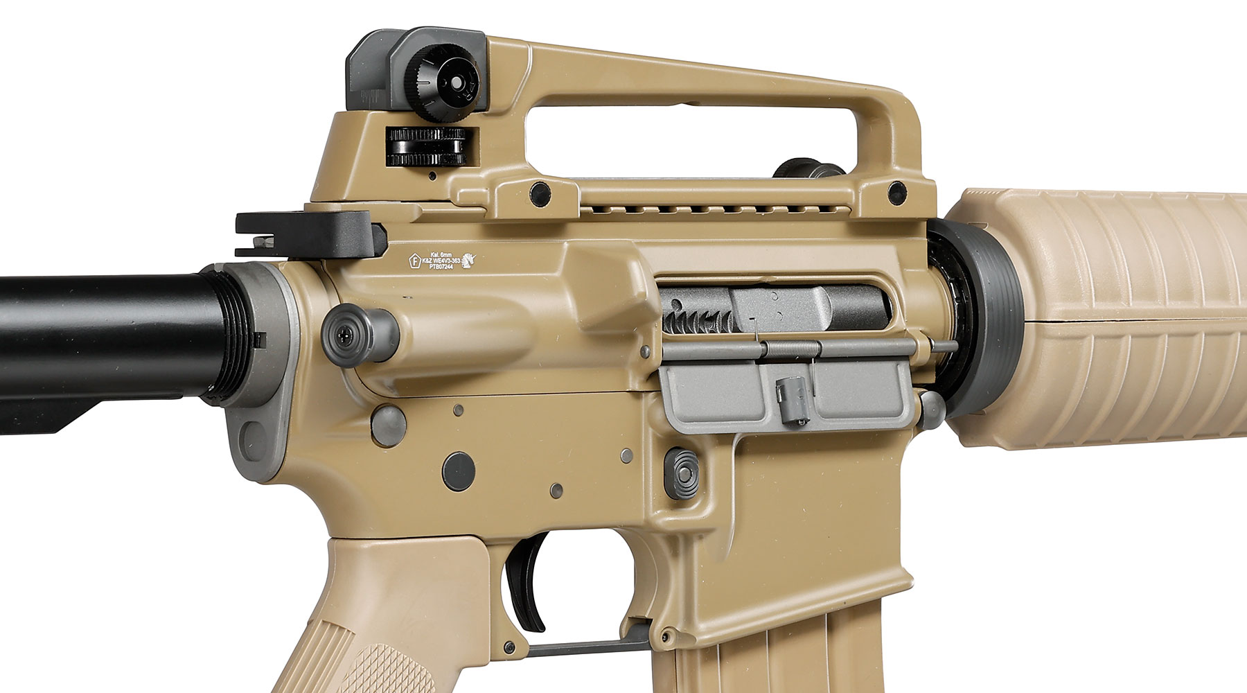 Wei-ETech M4A1 Carbine Vollmetall AWSS Open-Bolt GBB 6mm BB tan - Version 3 Bild 8