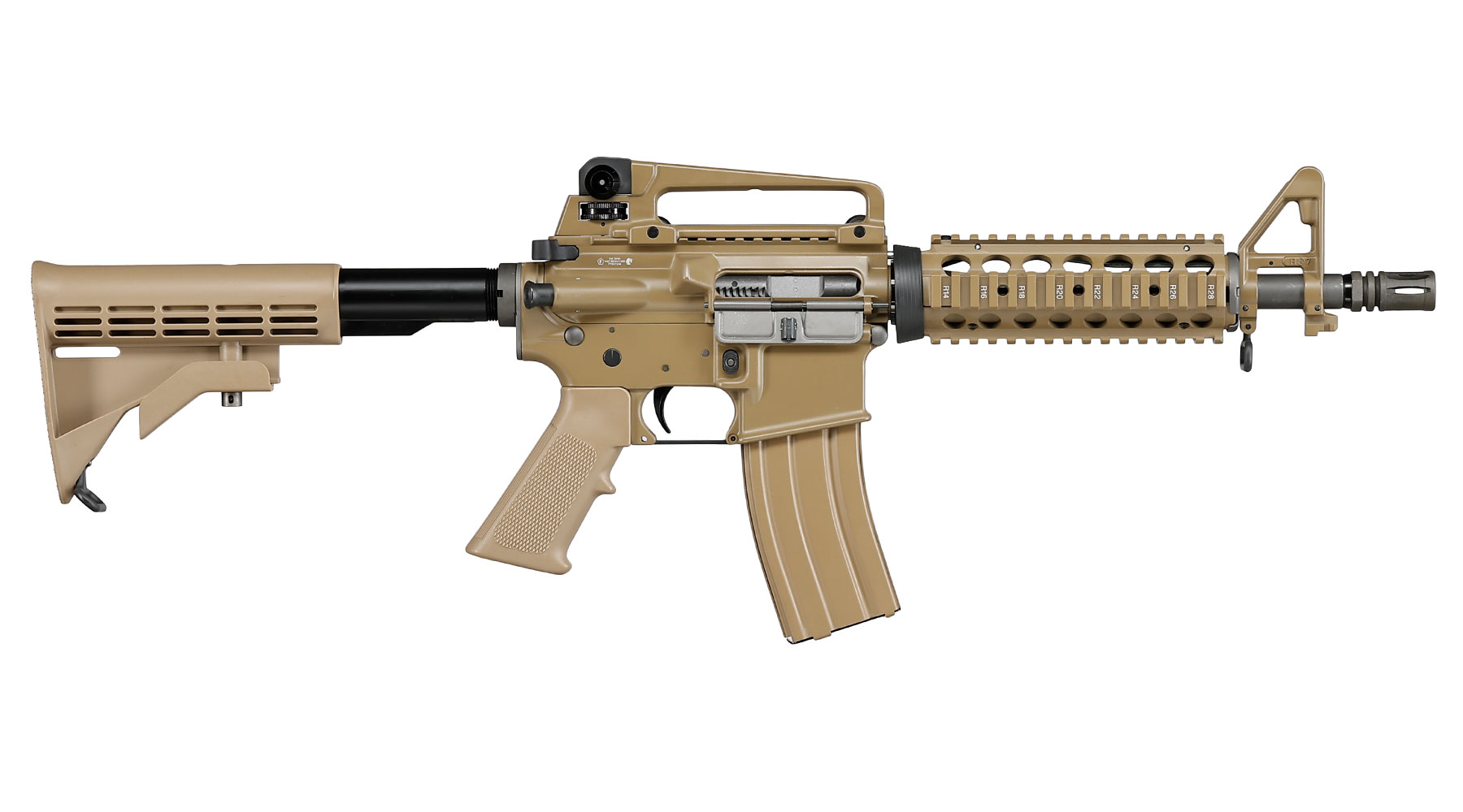 Wei-ETech M4 CQB RIS Vollmetall AWSS Open-Bolt GBB 6mm BB tan - Version 3 Bild 2