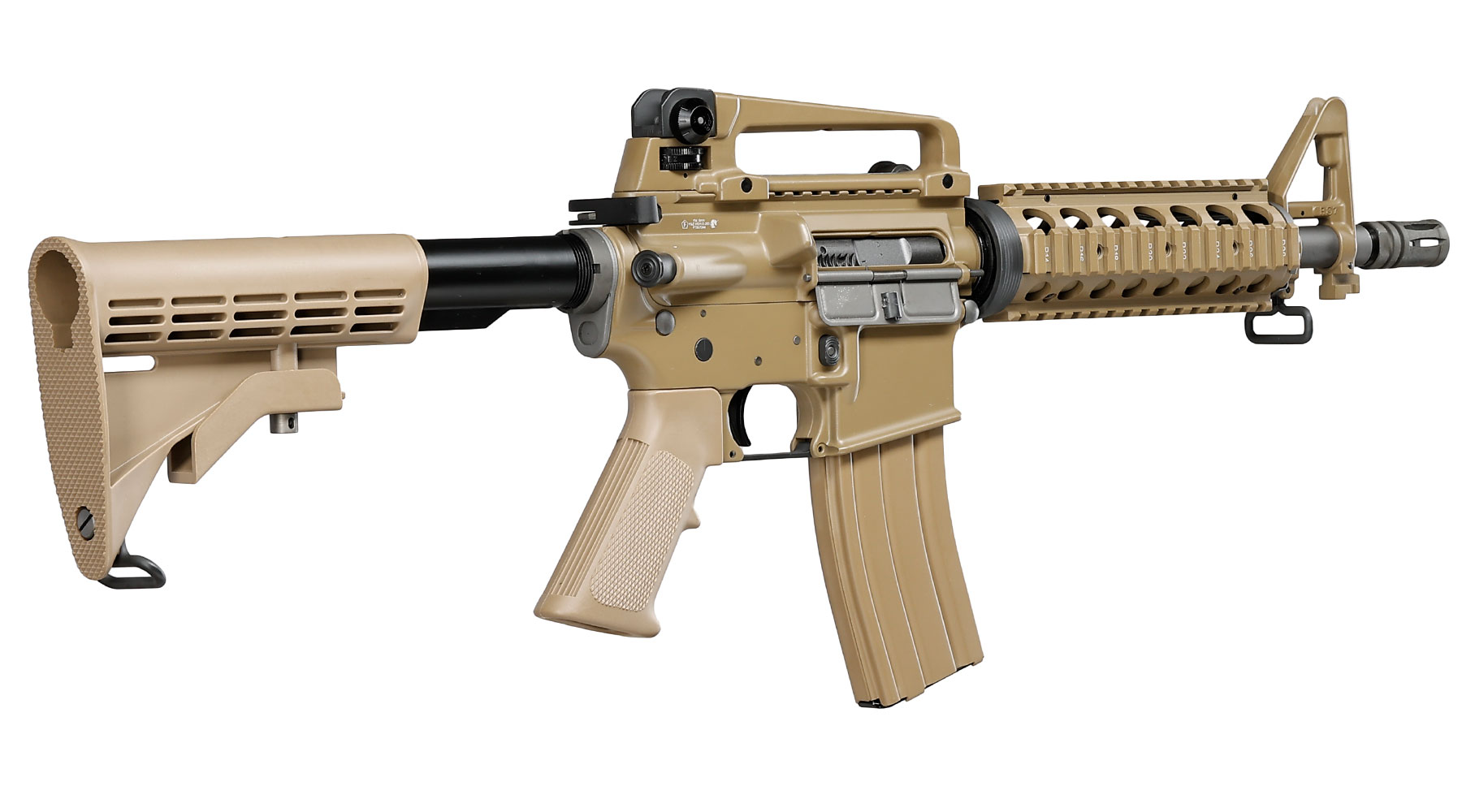 Wei-ETech M4 CQB RIS Vollmetall AWSS Open-Bolt GBB 6mm BB tan - Version 3 Bild 3