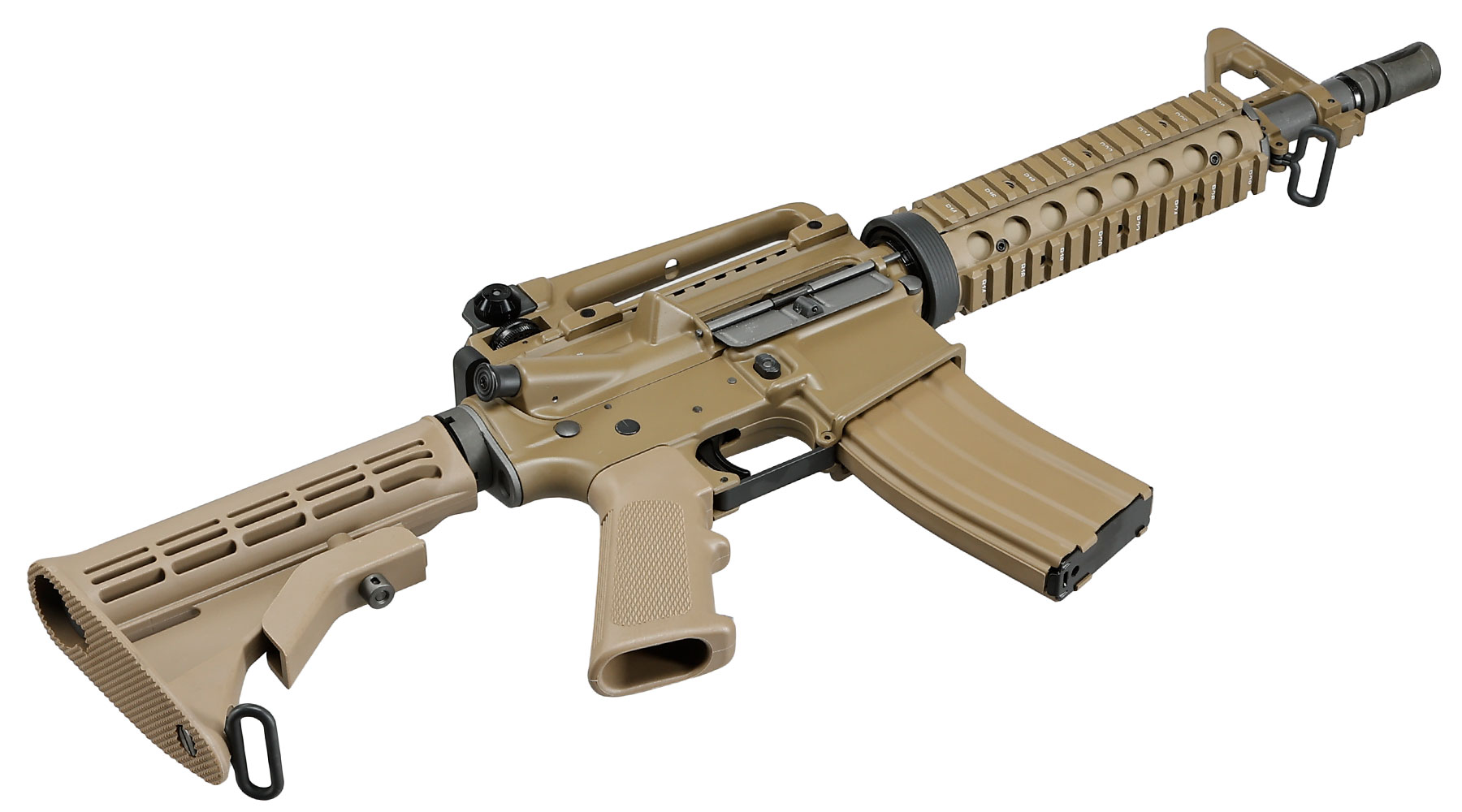Wei-ETech M4 CQB RIS Vollmetall AWSS Open-Bolt GBB 6mm BB tan - Version 3 Bild 4