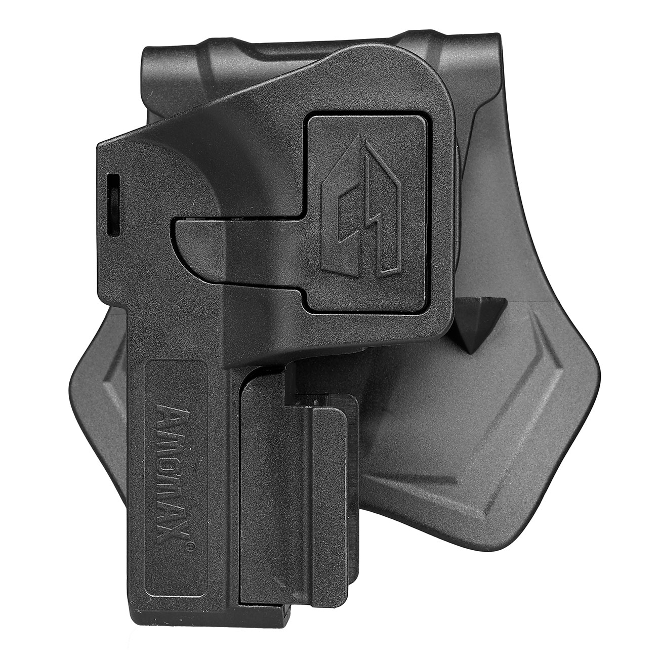 Amomax Per-Fit Rail Universal Tactical Holster Polymer Paddle - passend fr Pistolen mit Underbarrel Rail Rechts schwarz