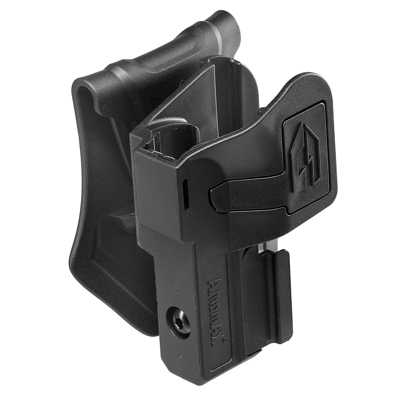Amomax Per-Fit Rail Universal Tactical Holster Polymer Paddle - passend fr Pistolen mit Underbarrel Rail Rechts schwarz Bild 1